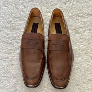 Mercanti Fiorentini Brown Genuine Leather Loafers size 9.5 M